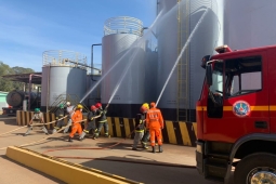 9º BBM participa de simulado em empresa de lubrificantes em Varginha