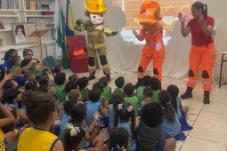 Projeto Fique seguro com a turma do Foguinho é sucesso em Governador Valadares