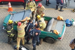 Simulado alerta a população para redução dos acidentes de trânsito