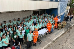 Bombeiros realizam simulado em hospital  no Vale do Mucuri