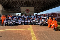 Bombeiros realizam solenidade para entrega de certificados do Curso de Brigada de Incêndio Florestal