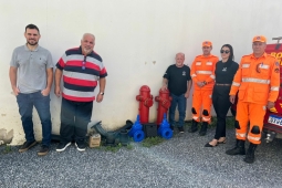 Bombeiros entregam novos hidrantes ao SAAE e reforça a gestão de riscos em Lagoa da Prata